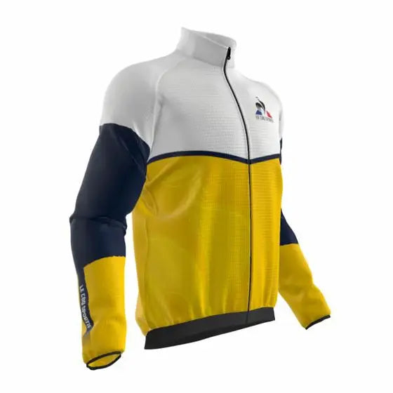 Jaqueta Corta-Vento Le Coq Clipping Amarela/Branca P – Pedalokos
