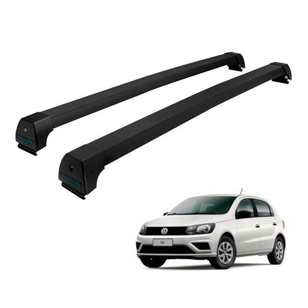 RACK DE TETO LONG LIFE SPORT ALUM. P/ GOL G7  A PARTIR DE 2009 FIXA NO FRISO (PG-5) - PRETO