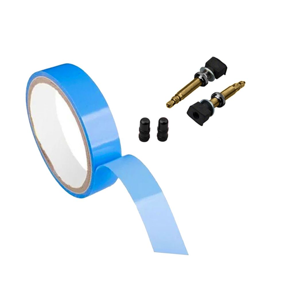 FITA CONVERSÃO P/ TUBELESS 30MM (2 À 4 RODAS) C/ VÁLVULAS - AZUL