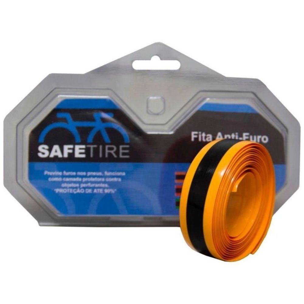 FITA ANTI-FURO SAFE TIRE 23MM PARA PNEU 27 E 700 PAR - LARANJA