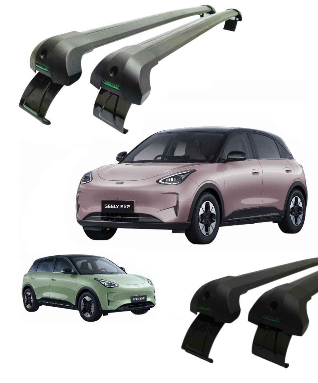 RACK DE TETO LONG LIFE INFINITY P/ GEELY EX2 (PEX2) - PRETO