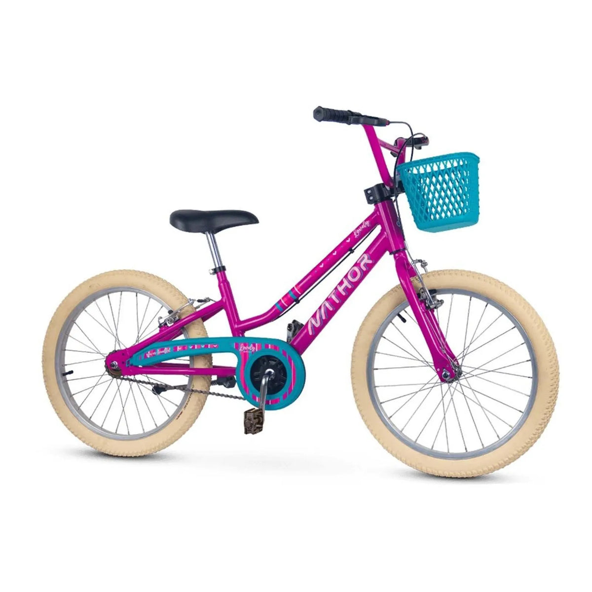 BICICLETA 20 NATHOR LOVELY C/ CESTA - PINK/AZUL
