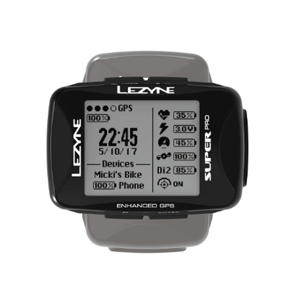 GPS LEZYNE SUPER PRO INTERATIVO BLUETOOTH/ANT+ - PRETO