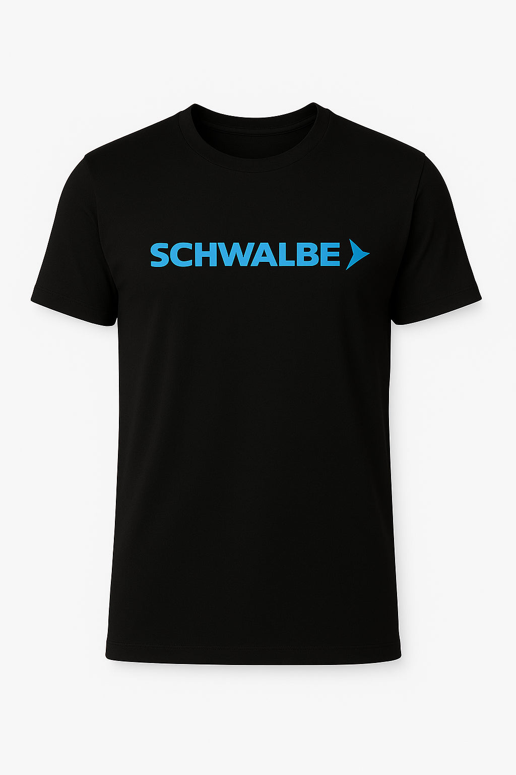 CAMISETA CASUAL SCHWALBE PRETA LOGO AZUL TAM - G