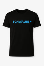 CAMISETA CASUAL SCHWALBE PRETA LOGO AZUL TAM - G