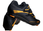 SAPATILHA CICLISMO R1 PRETO/LARANJA  BRAVE -   ( 36 BR)