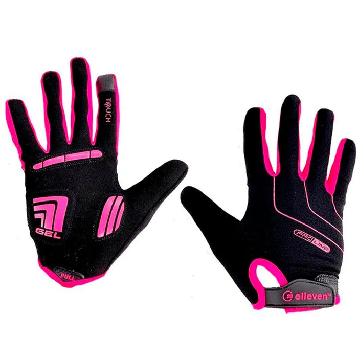 LUVA ELLEVEN PRO LINE TOUCH GEL - PRETO/ROSA / P