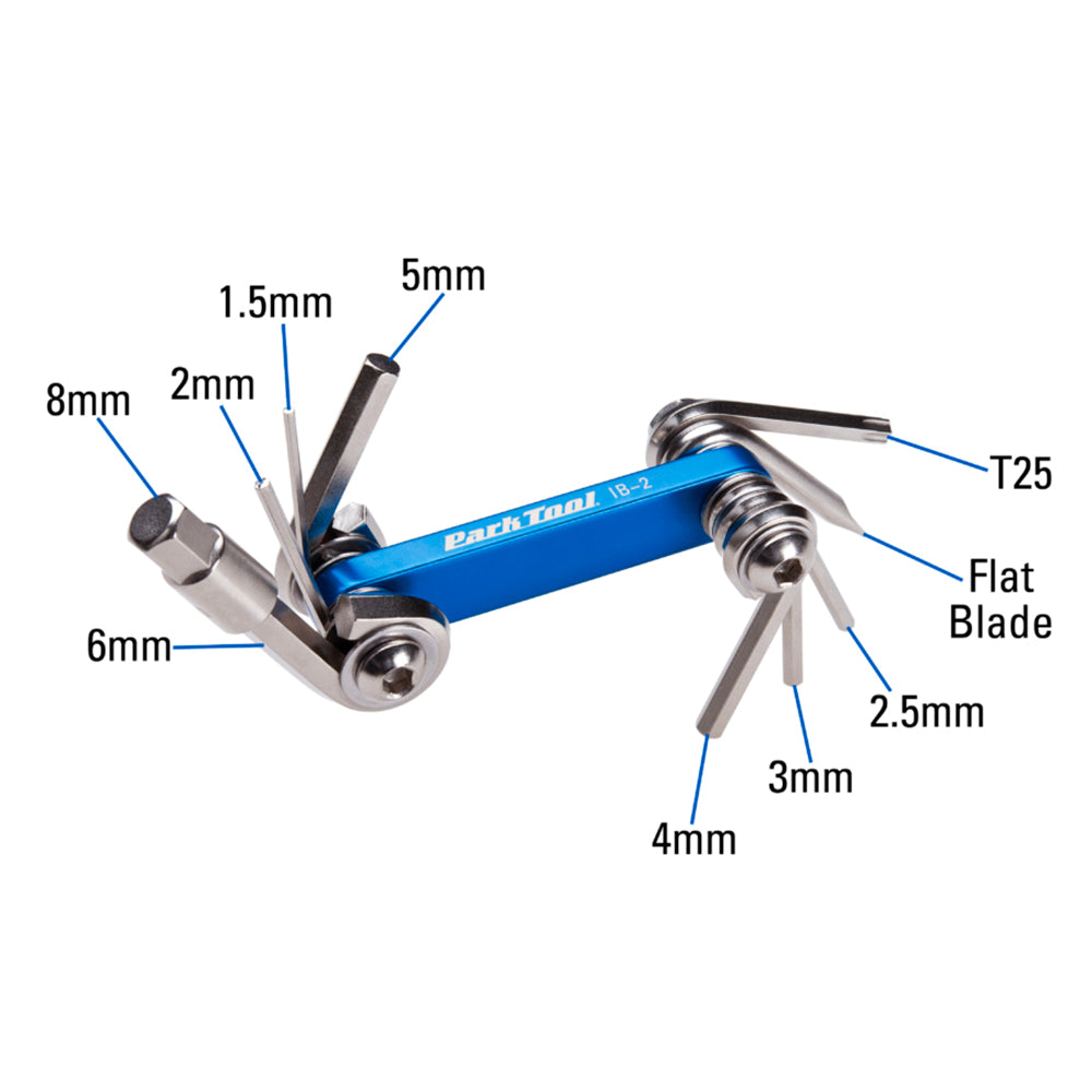 CANIVETE PARK TOOL IB-2 10F (1,5/2/2,5/3/4/5/6/8/T25/FENDA) - AZUL