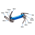 CANIVETE PARK TOOL IB-2 10F (1,5/2/2,5/3/4/5/6/8/T25/FENDA) - AZUL