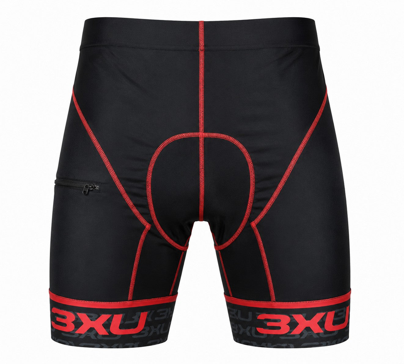 BERMUDA CICLISMO MASCULINA 3XU PRETO VERMELHO TAMANHO XG