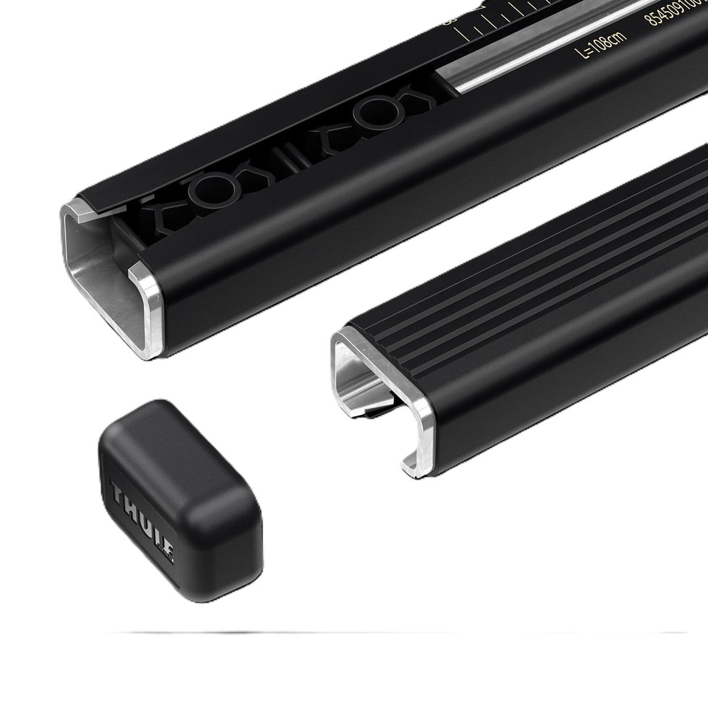 BARRA THULE SQUAREBAR EVO 118CM (7122) 2 UNIDADES - 118cm  Jeep Compass – Modelos de 2017 a 2025. Volvo XC60 – Modelos d