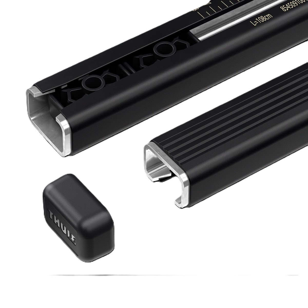 BARRA THULE SQUAREBAR EVO 118CM (7122) 2 UNIDADES - 118cm  Jeep Compass – Modelos de 2017 a 2025. Volvo XC60 – Modelos d