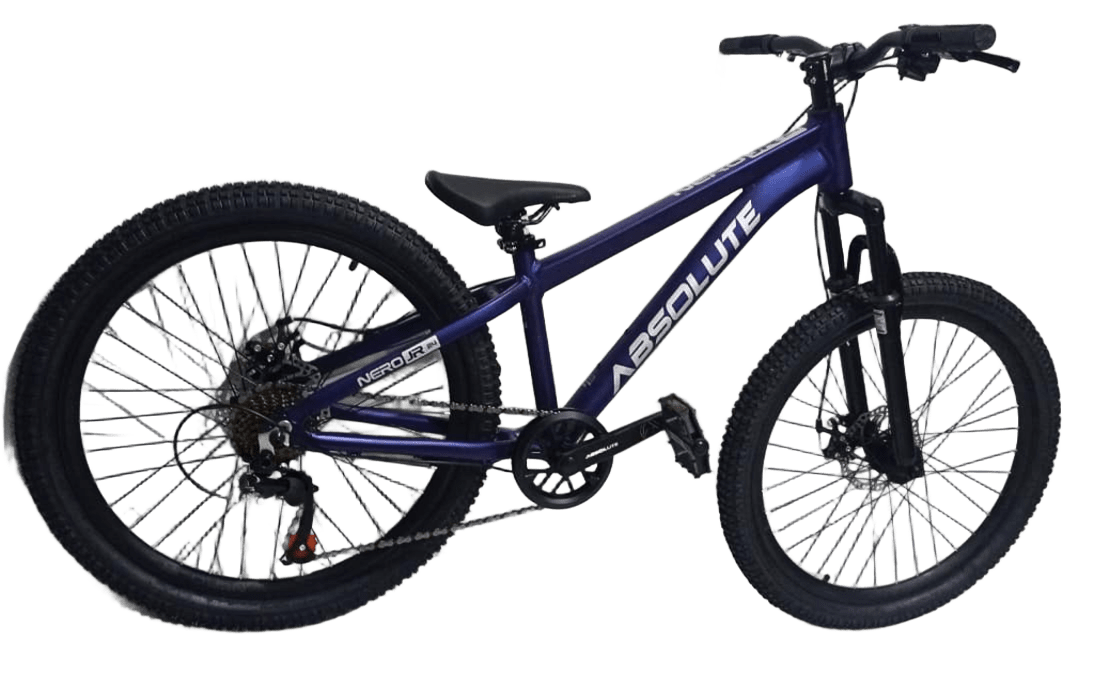 BICICLETA 24 ABSOLUTE NERO JR SHIMANO 7V FREIO DISCO
