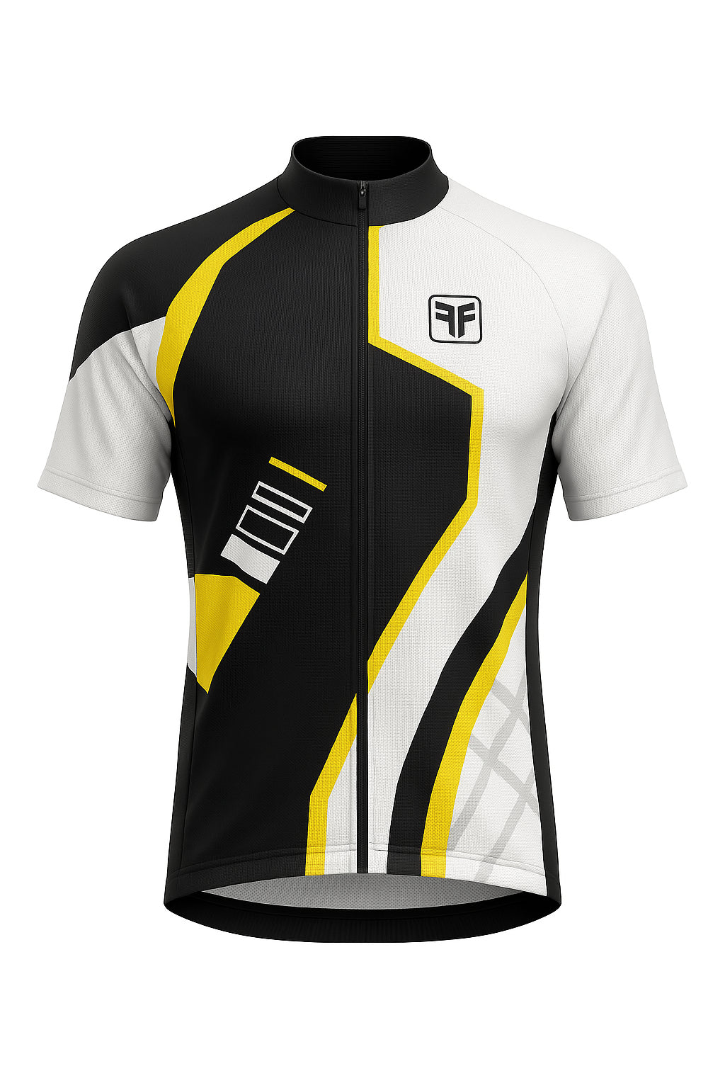CAMIS CICLISMO FREE FORCE PRETO/BRANCO/AMARELO - P