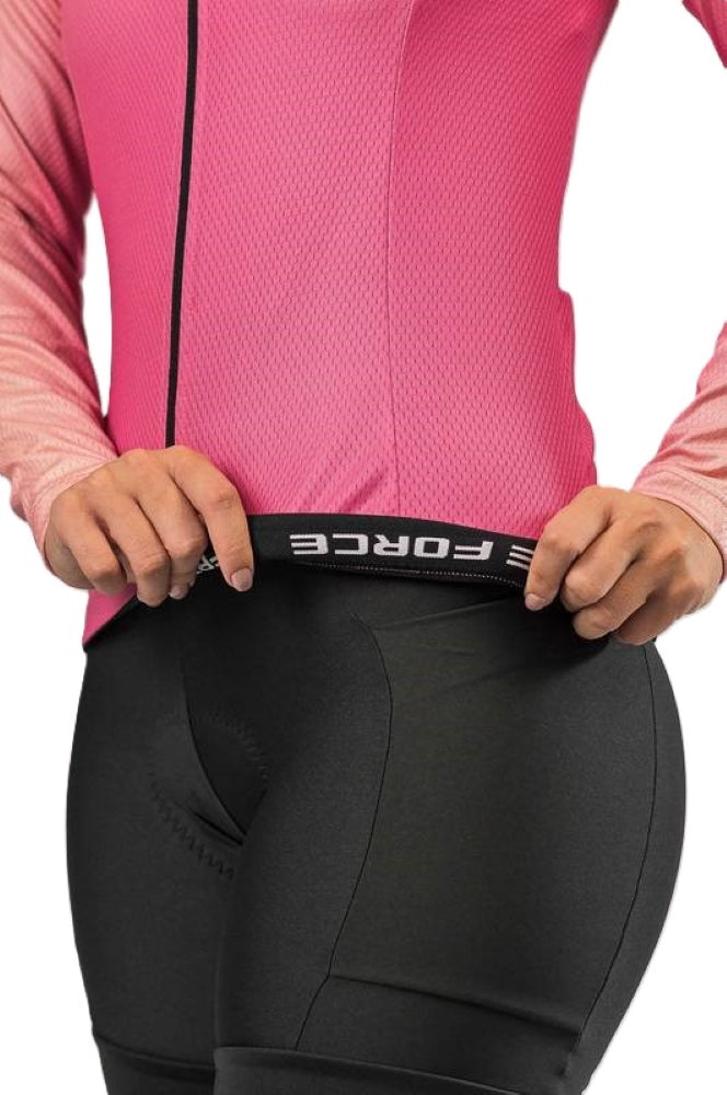 CAMISA DE CICLISMO FREE FORCE FEMININA BASIC MANGA LONGA PEACH 2024