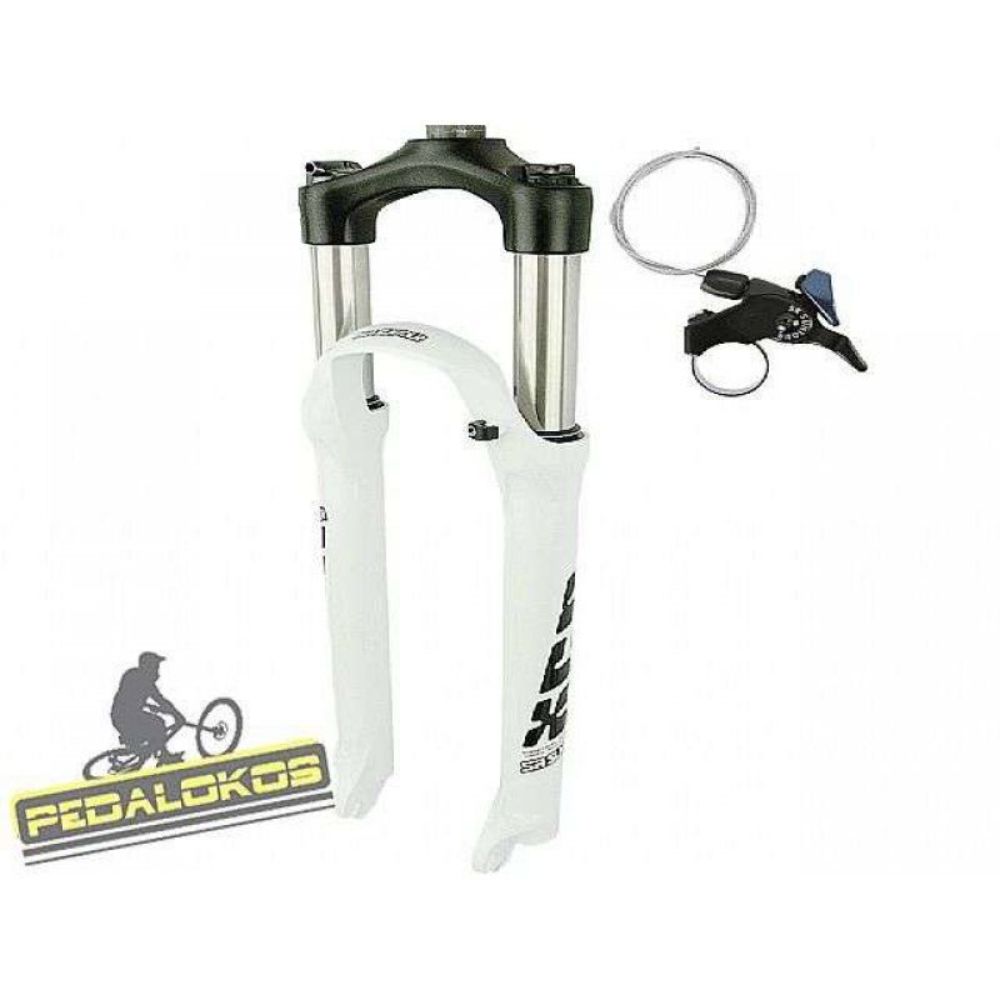 SUSPENSÃO DE BICICLETA 29 AHEAD SUNTOUR XCR32 DS RL R 100MM TRAVA REMOTA - BRANCO - AHEAD SET
