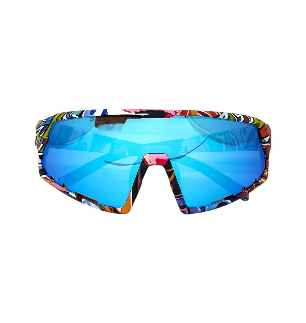 OCULOS CICLISMO ELLEVEN EL301 LENTE POLICARBONATO COLORS UV400 ARMAÇÃO COLORIDA