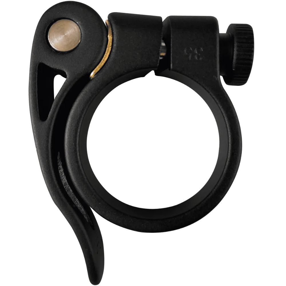 ABRAÇADEIRA DE QUADRO ZOOM AT001 COM BLOCAGEM VAZADA 34,9mm - PRETO