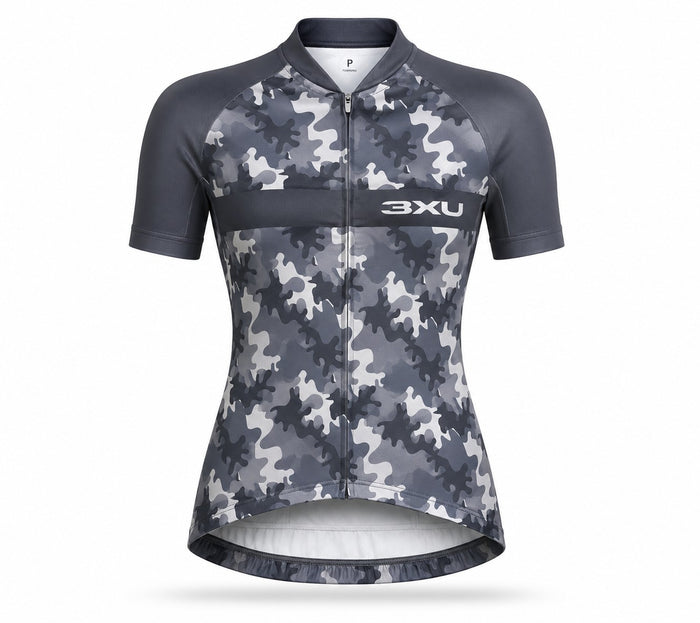 Camisa Ciclismo Feminino Refactor 3xu Camo Cinza - CINZA / P