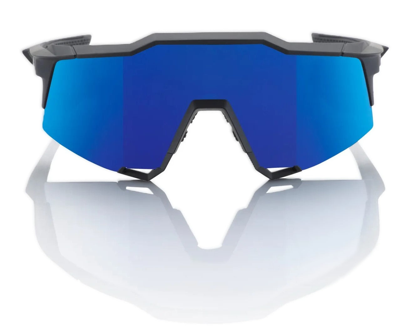 OCULOS 100% SPEEDCRAFT - MATTE BLACK - HIPER BLUE MULTILAYER MIRROR LENS