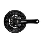 PEDIVELA SHIMANO TY501 REDUZIDO 24/34/42 6/7/8V C/ PROTETOR - (175mm) - PRETO