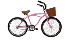 Bicicleta 26 Beach Cruiser Rosa V-Brake