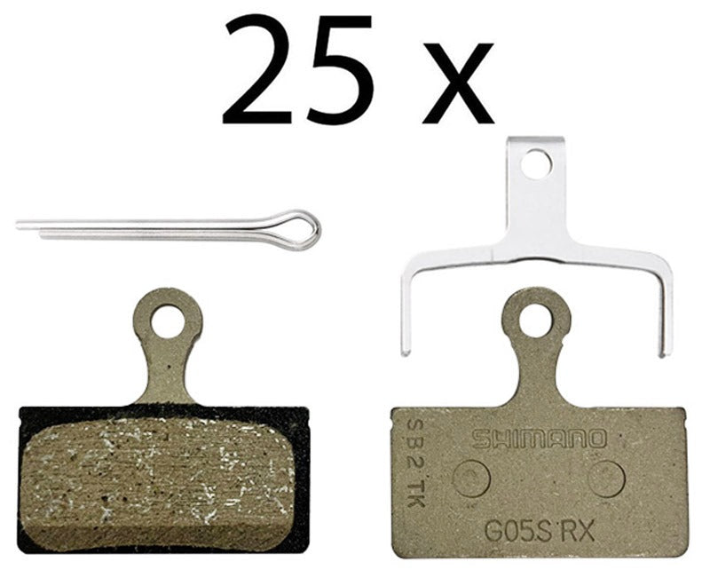 PASTILHA FREIO SHIMANO RESINA G05S COM MOLA XTR/XT/SLX 25 PARES