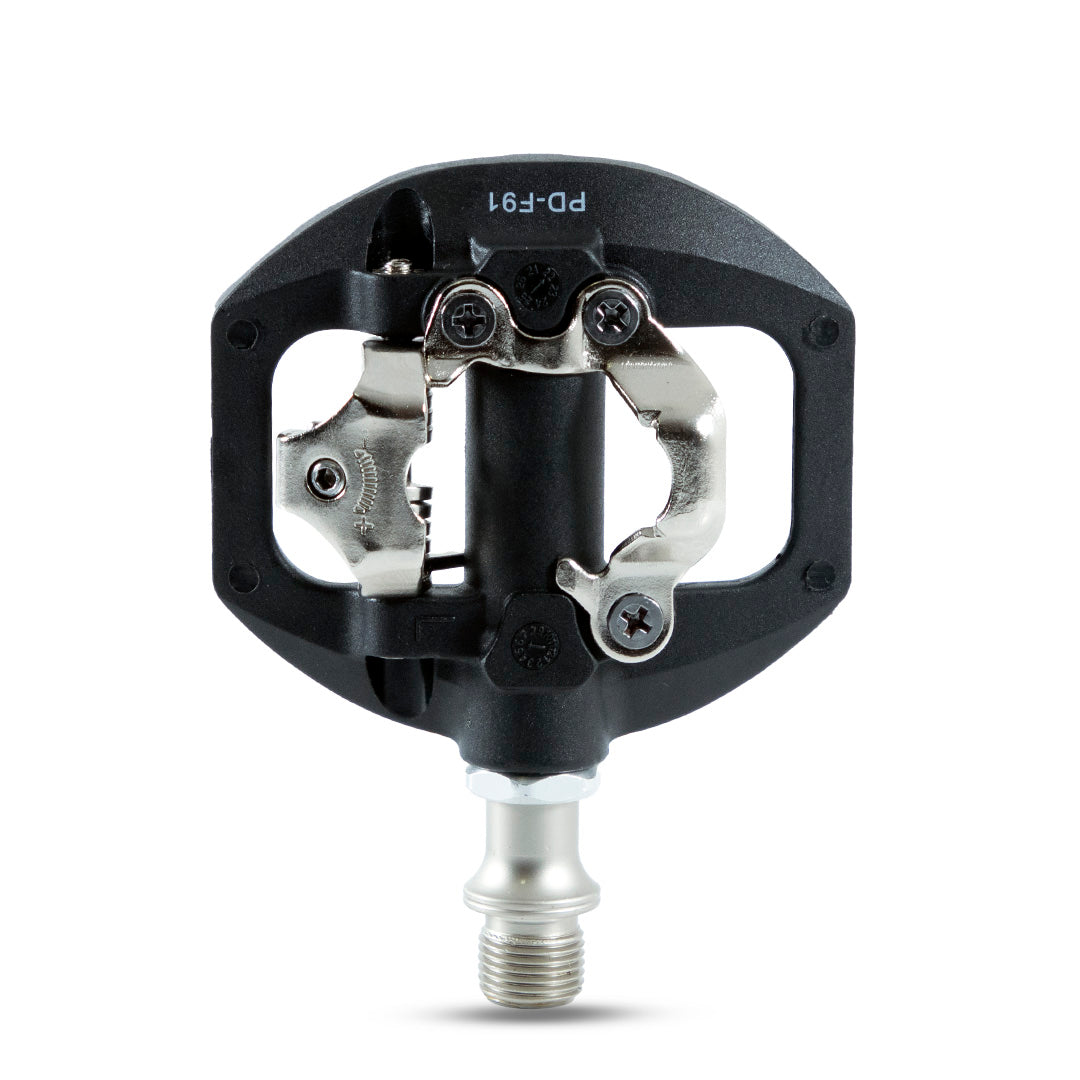 PEDAL 9/16 DUPLA FACE CLIP PLATAFORMA PROMEND PD-F91 C/ TAQUINHOS - PRETO