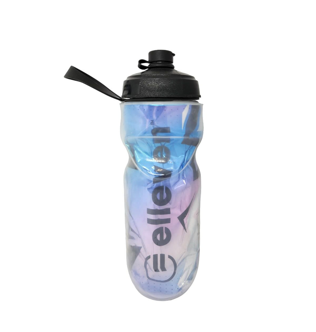 CARAMANHOLA GARRAFA ISOTÉRMICA ELLEVEN  BICO AUTOMATICO 590ML EL SERIES PRETO/RAINBOW