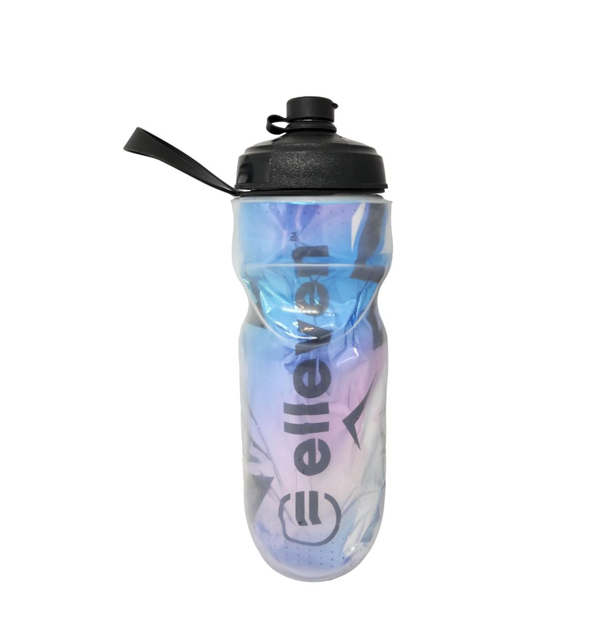 CARAMANHOLA GARRAFA ISOTÉRMICA ELLEVEN  BICO AUTOMATICO 590ML EL SERIES PRETO/RAINBOW