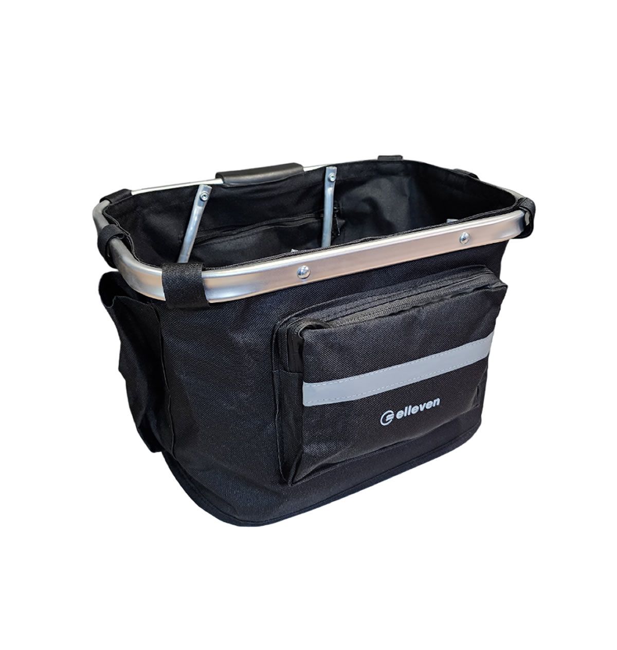 CESTA ELLEVEN BOLSA LONA/ALUM 35X26,5X28CM ALÇA P/ GARRAFA - PRETO