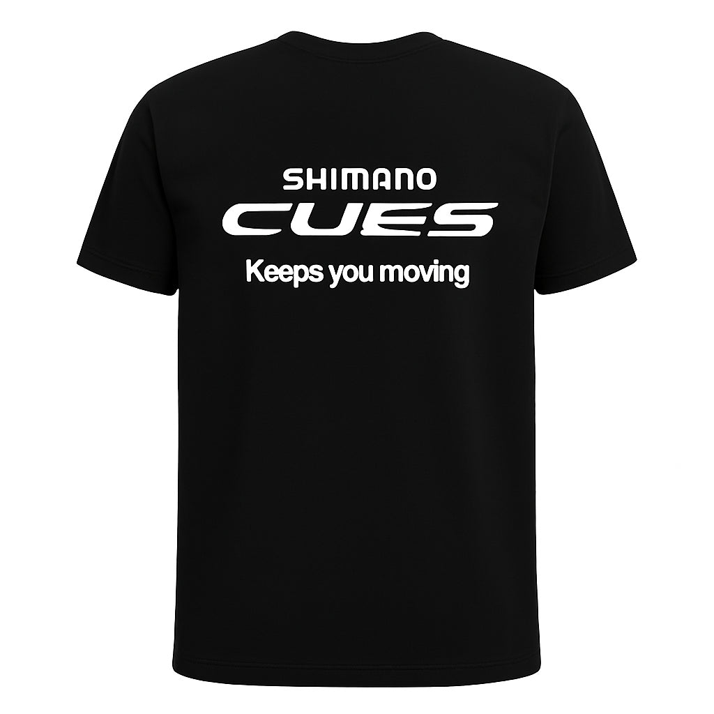 CAMISETA CASUAL SHIMANO CUES PRETA LOGO BRANCO TAM - G
