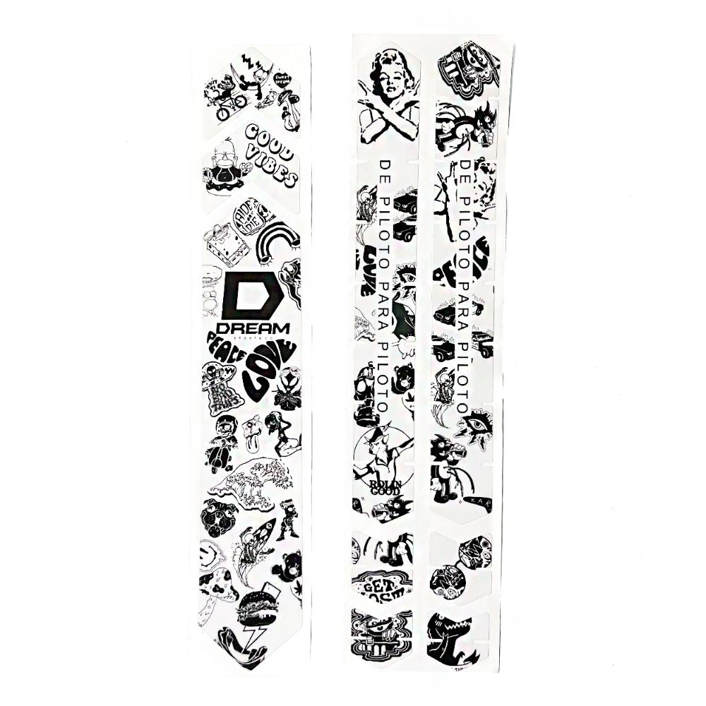KIT ADESIVO DREAM PROTECTOR PARA QUADRO C/ 7 PEÇAS PSICODELICO - TRANSPARENTE