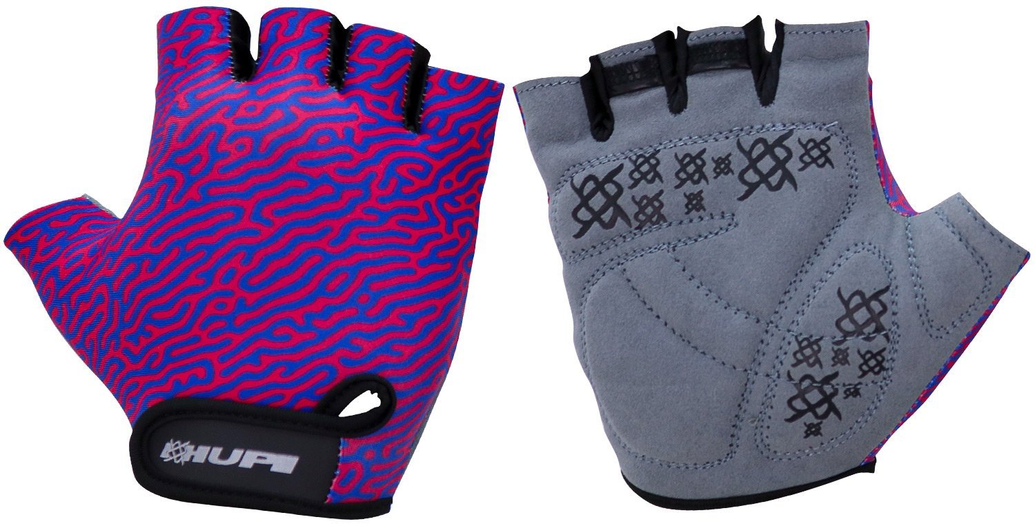 LUVA ABERTA HUPI ECO PANTHER PINK/AZUL - P
