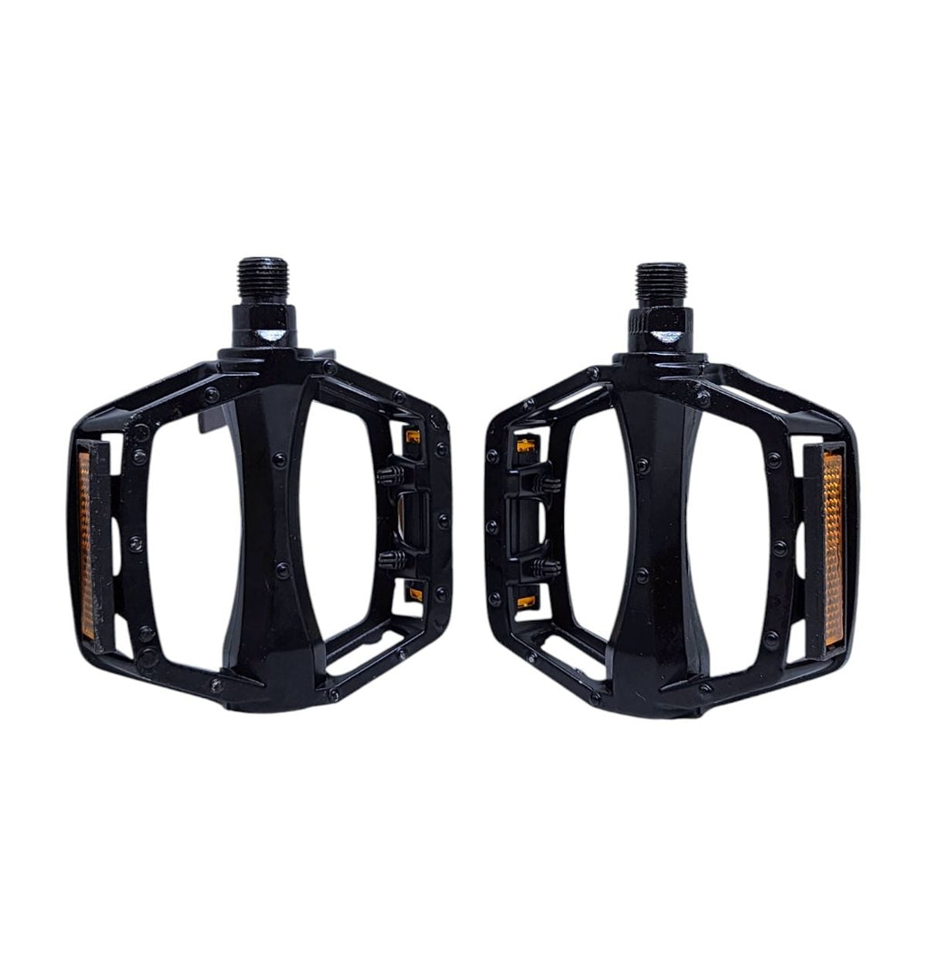 Pedal Plataforma Aluminio 9/16 Com Refletor Preto