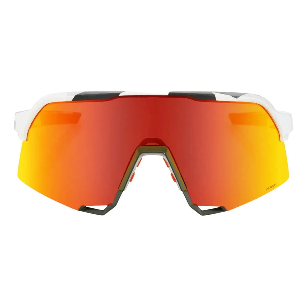 Oculos 100% S3 - Soft Tact Grey Camo - Hiper Red Multlayer Mirror Lens