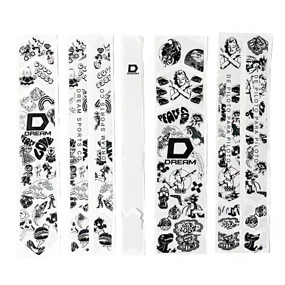 KIT ADESIVO DREAM PROTECTOR PARA QUADRO C/ 7 PEÇAS PSICODELICO - TRANSPARENTE