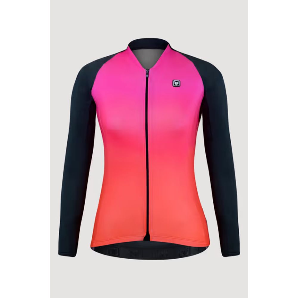 Camisa Ciclismo Free Force Feminina Start Manga Longa Gradient Peluciada