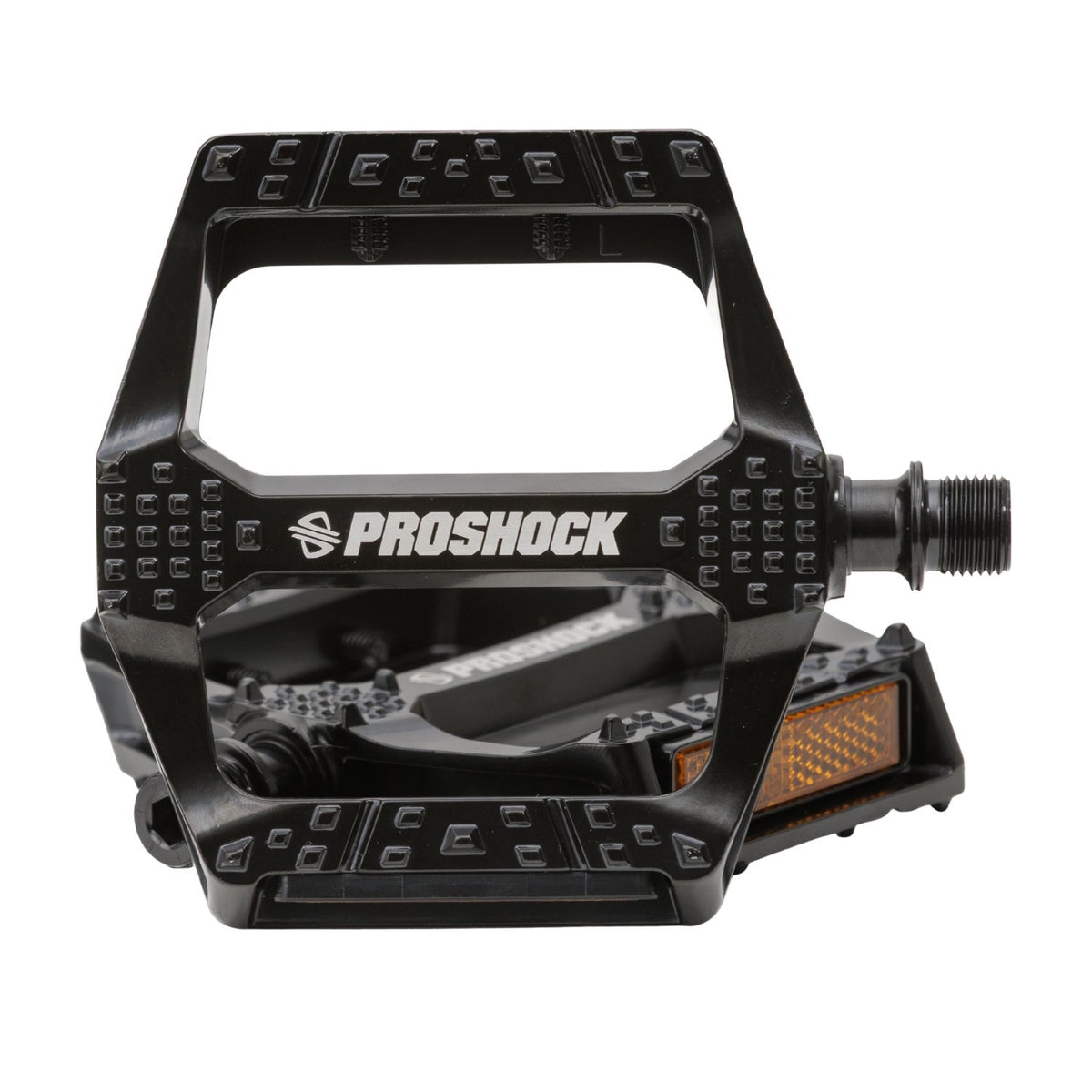 PEDAL PLATAFORMA PROSHOCK ALUMINIO EIXO CROMOLY ROSCA 9/16 PRETO