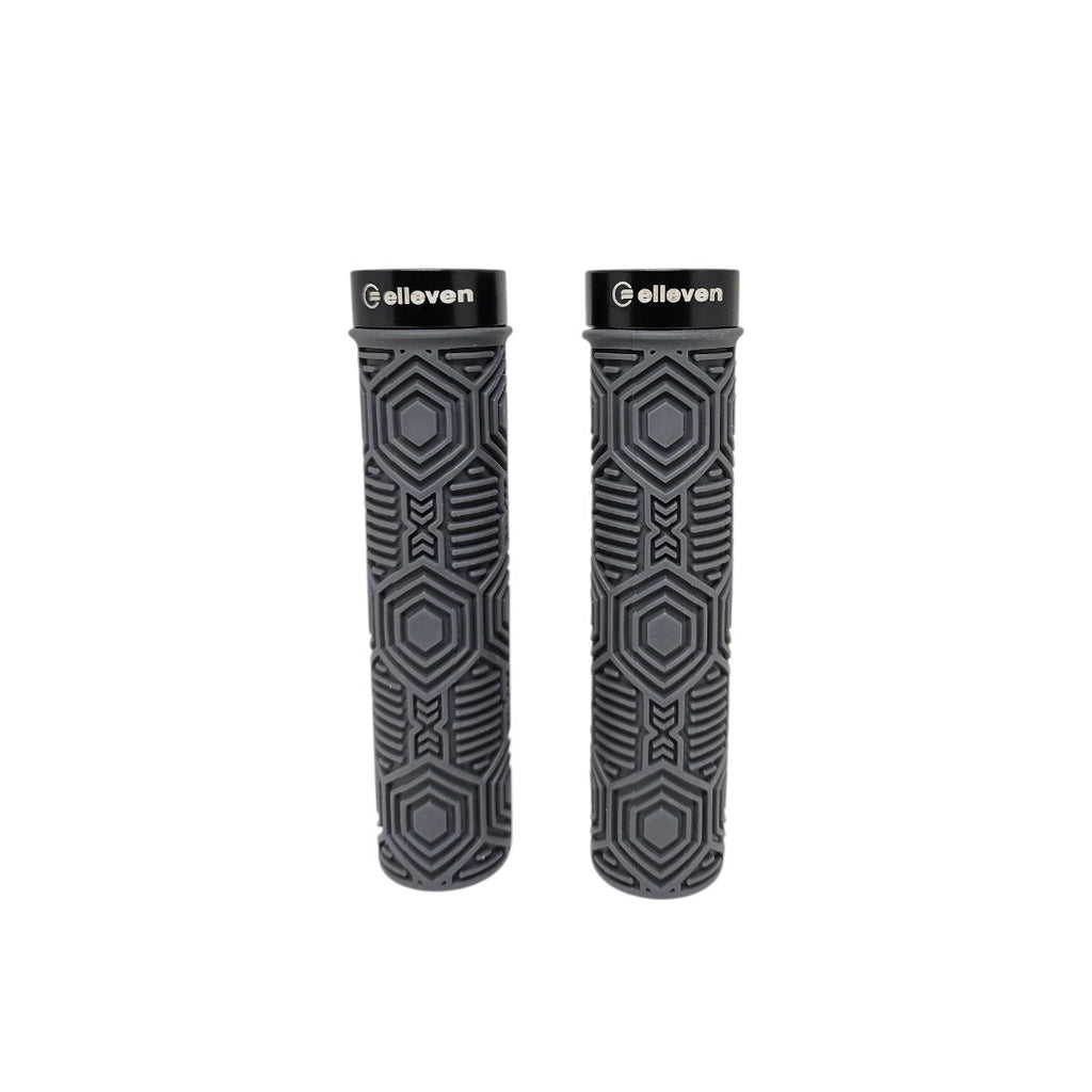 MANOPLA MTB ELLEVEN SILICONE PREMIUM 3 137MM COM TRAVA CINZA