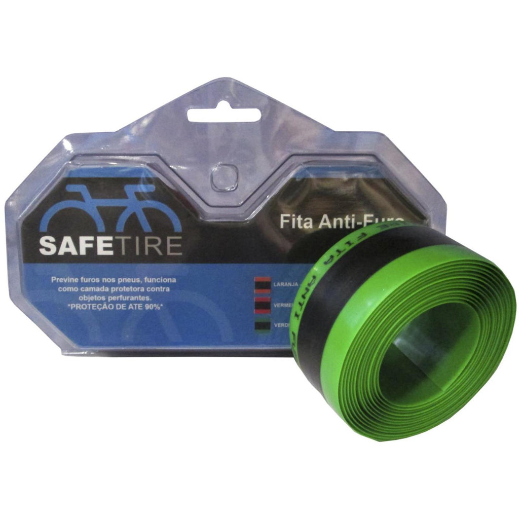 FITA ANTI-FURO SAFE TIRE 35MM PARA PNEU 26, 27,5 E 29 PAR - VERDE