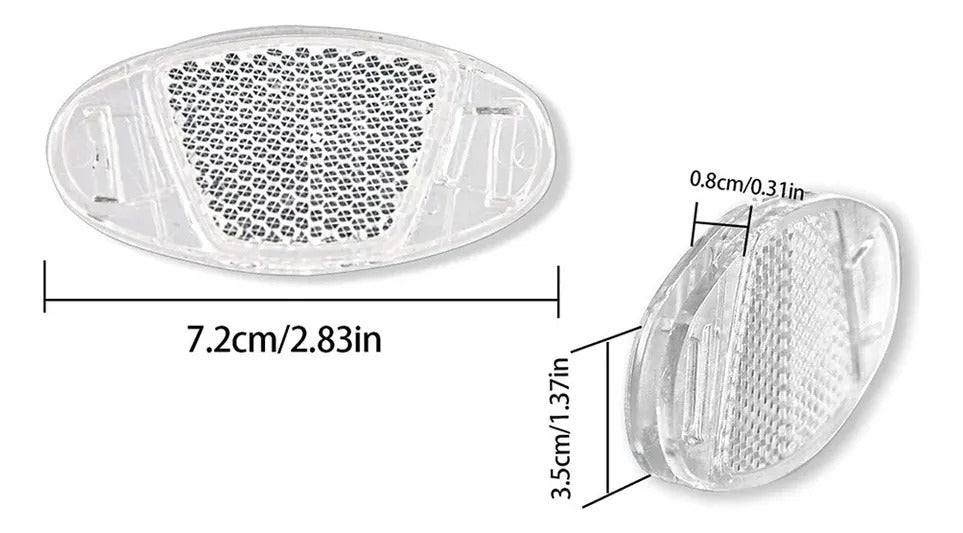 KIT 2 REFLETOR DE RODA - OVAL TRANSPARENTE