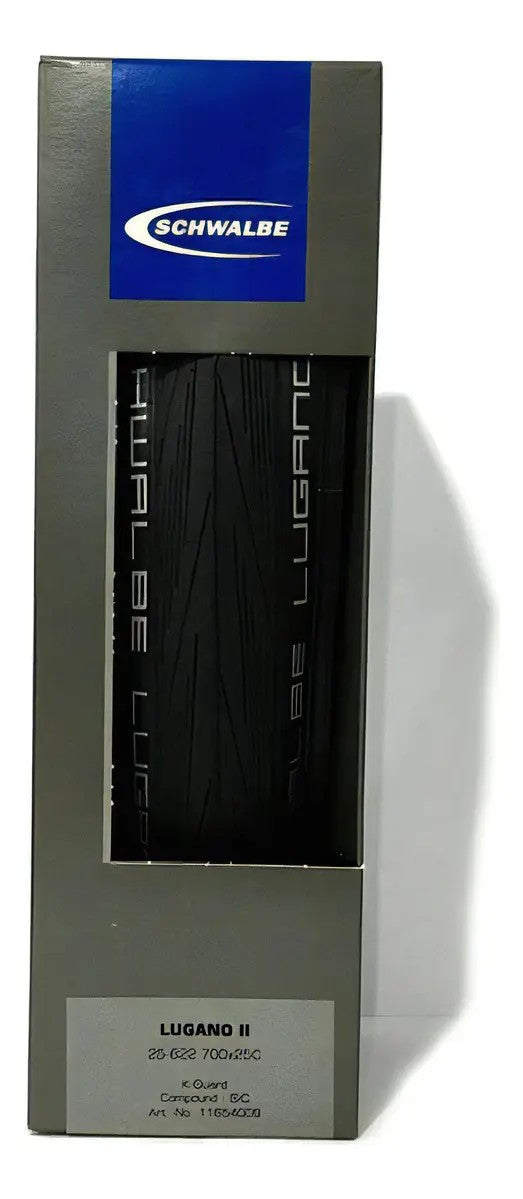 Pneu Schwalbe Lugano K-Guard 700x23C 50 TPI com Arame - Preto