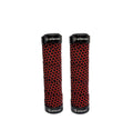 Manopla Mtb Em Eva Com Trava 130mm Relevo Elleven Preto/Vermelho