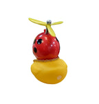BUZINA SILICONE PATO COM CAPACETE VERMELHO JOANINHA