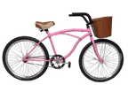 Bicicleta 26 Beach Cruiser Rosa Contra Pedal