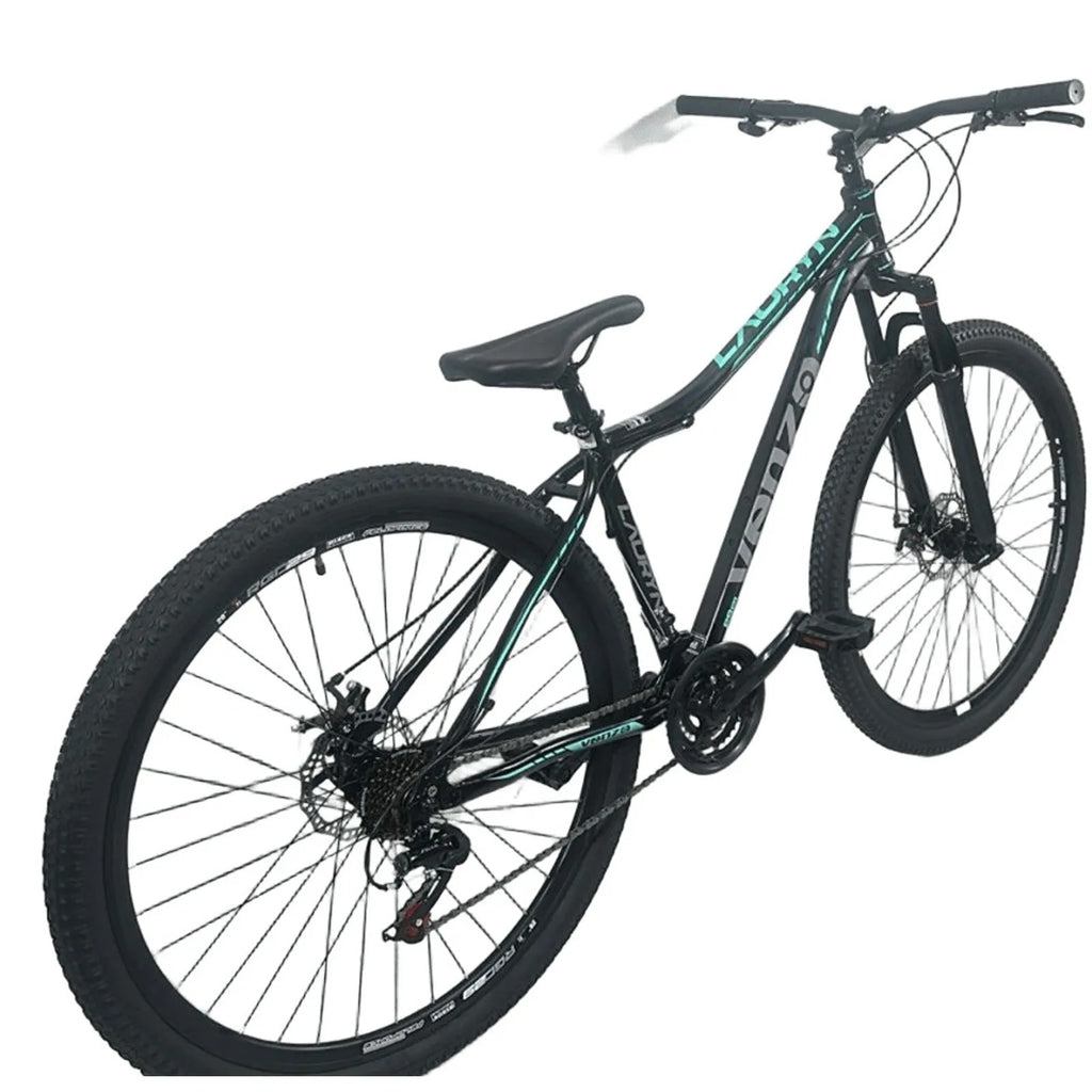 Bicicleta Aro 29 Venzo Lauryn Mtb Preto/Azul Turquesa S-15