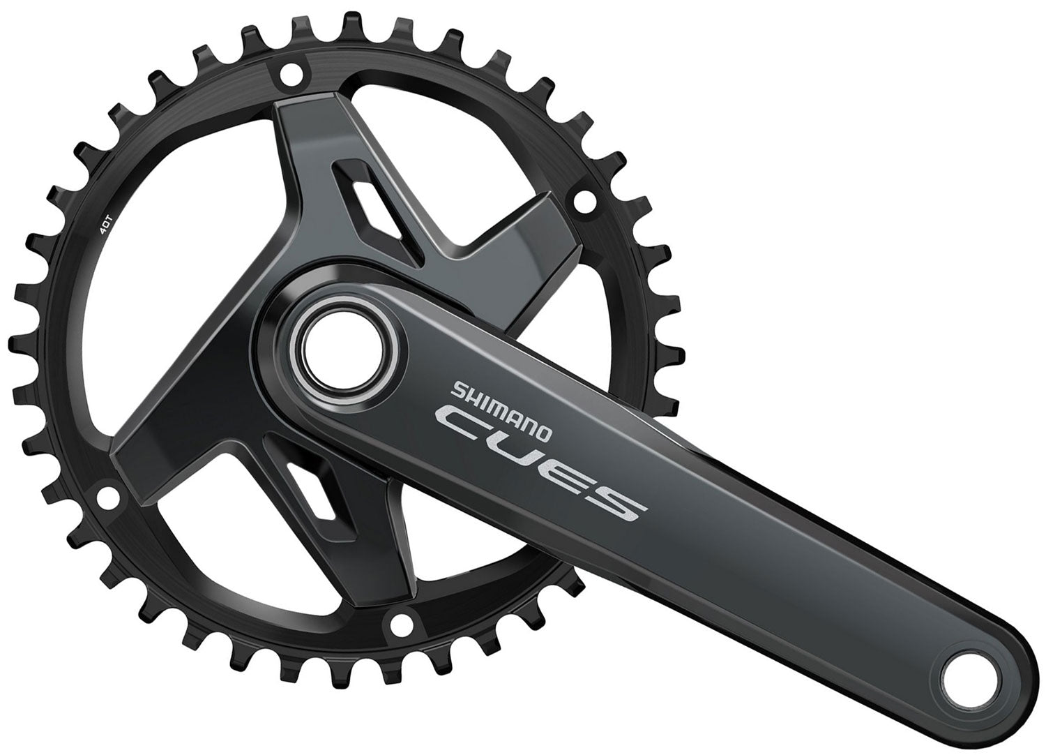 PEDIVELA 9/10/11V SHIMANO CUES FC-U8000-1 HOLLOWTECH 2-PIECE S/ CAIXA 40D 170mm - PRETO - 170mm
