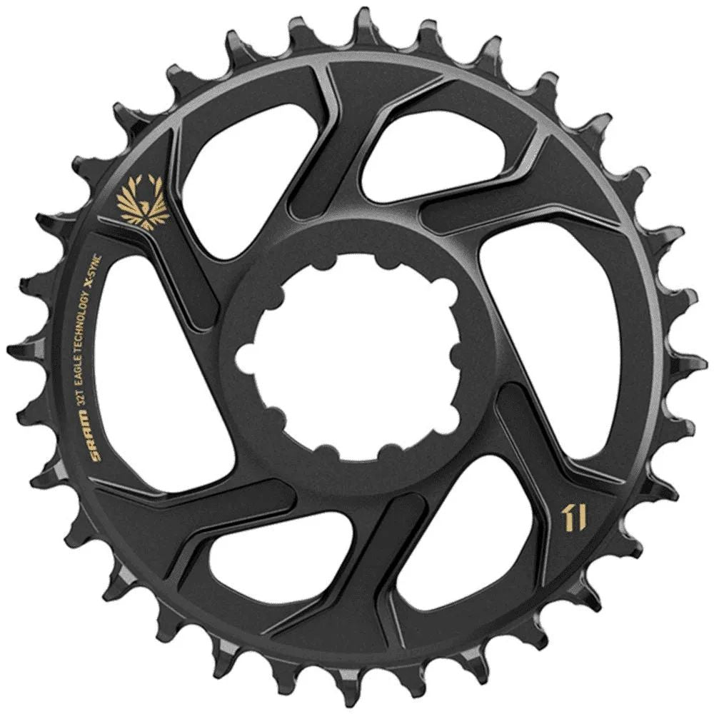 COROA SRAM XX1 EAGLE GOLD DIRECT MOUNT 6MM OFFSET 32D - PRETO