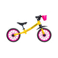 BICICLETA BALANCE BIKE NATHOR DROP GARDEN - AMARELO/ROSA